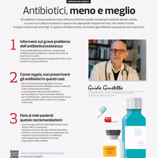 Manifesto contro l'eccesso di antibiotici: campagna di sensibilizzazione dell'Ordine dei medici