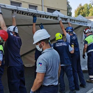 Controlli anti Codiv: all'Amedeo di Savoia in campo anche i volontari della Protezione Civile [FOTO]