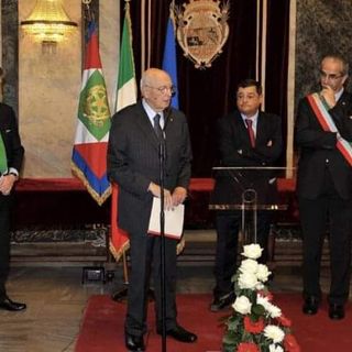 Giorgio Napolitano durante una visita