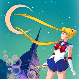 Illustrazione realizzata da Pietro Antonazzi per la locandina della mostra &quot;Sailor Moon: 25 anni in Italia&quot;