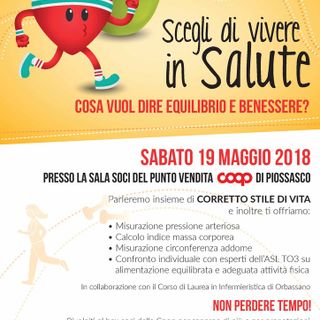 Asl To3, Piossasco: "Scegli di vivere in salute"