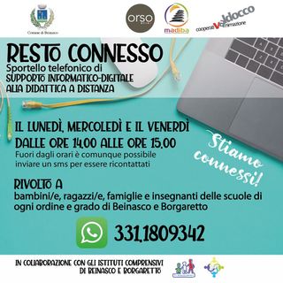 Il Comune di Beinasco sostiene le scuole con 3 progetti per la didattica a distanza