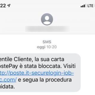 Attenzione truffa: arriva via sms, l'importante e non cliccare sul link