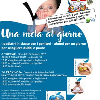 Chirurghi e odontoiatri insegnano le buone pratiche ai bimbi con Una Mela al giorno