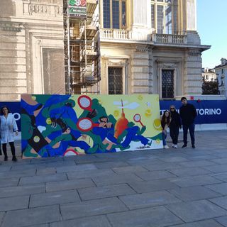 Street art e sport: il live painting degli studenti dell'Accademia di Belle Arti davanti a Casa Tennis