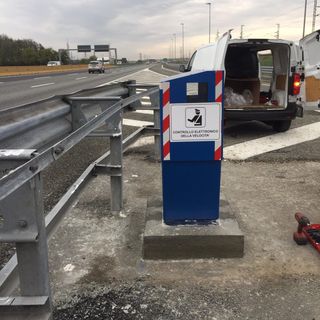 L'autovelox sulla Torino-Milano