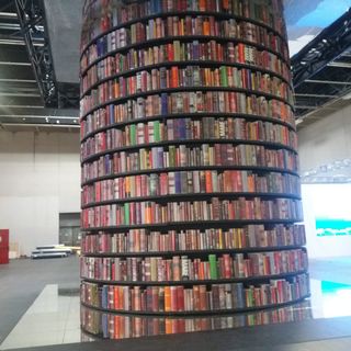 L'allestimento del Salone del Libro nelle giornata di ieri