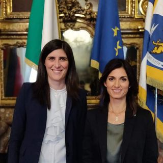 La sindaca di Roma Virginia Raggi incontra Appendino a Palazzo Civico