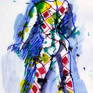 Aurora, in mostra l'Arlecchino disegnato da Dario Fo
