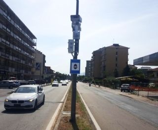 L'autovelox di strada Torino a Beinasco che ha sollevato molte polemiche