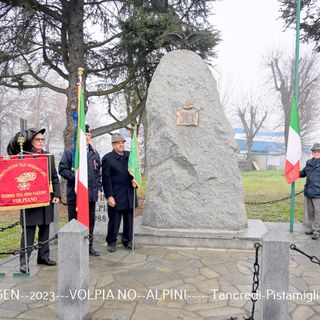 cerimonia con alpini e sindaco