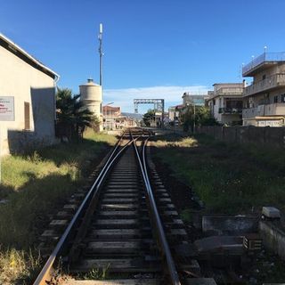 Binari del treno - immagine d'archivio