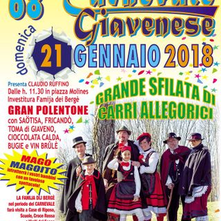 Domenica 21 gennaio si festeggia il 68° Carnevale di Giaveno