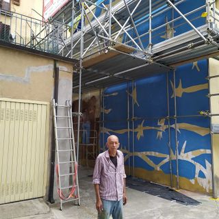 A Campidoglio l'opera d'arte contro il razzismo del rifugiato cileno &quot;Mono&quot; Carrasco