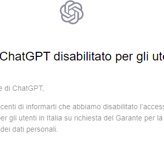 homepage bloccata chatGpt
