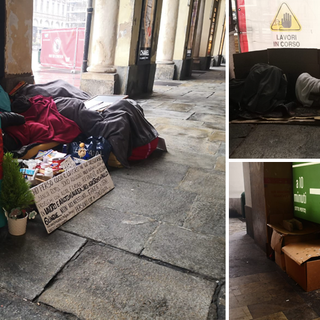 Clochard in centro a Torino