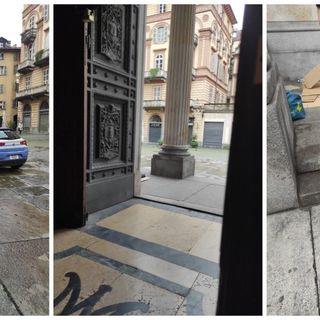 Zona della Consolata con forze dell'ordine