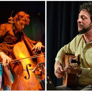 Federico Bagnasco e Carlo Pestelli suonano insieme al Folk Club sulle note di Brassens