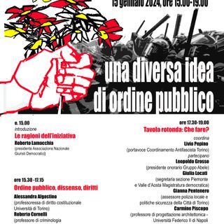 &quot;Un'altra idea di ordine pubblico&quot;: se ne parla il 15 gennaio alla Fabbrica delle &quot;e&quot;