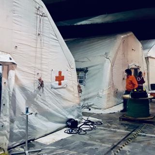 Il &quot;Covid hospital&quot; di Torino Esposizioni si ricicla come centro vaccinale