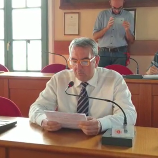 Roberto Falcone in aula consigliare