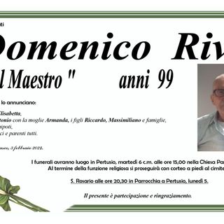 manifesto funebre Domenico Riva
