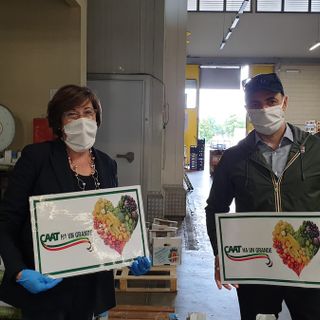 La Caat-ena di solidarietà del CAAT e la donazione di 3 quintali di prodotti a favore dei Frati Minori Piemonte Onlus