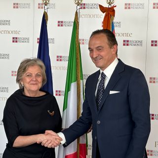 elisa ferreira con il presidente cirio