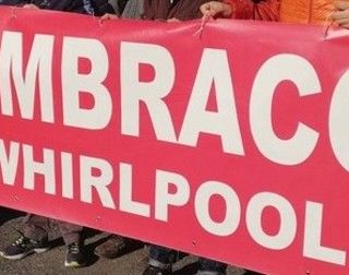 striscione Embraco - immagine di archivio