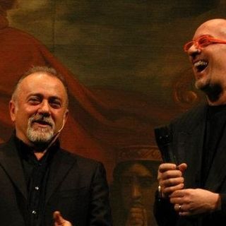 Giorgio Faletti con Massimo Cotto