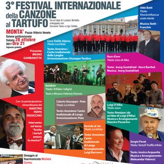 A Montà d'Alba la terza edizione del Festival internazionale della Canzone al Tartufo