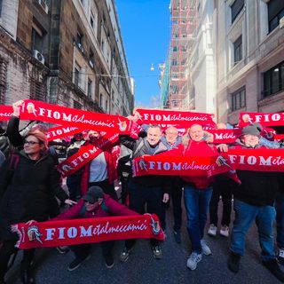 manifestazione sindacale a Roma
