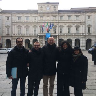 Domenico Fioravanti insieme alla sindaca di Torino Chiara Appendino