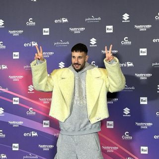 Fred De Palma prima della seconda serata del Festival di Sanremo