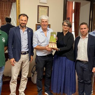 Gian Piero Gasperini ospite d'onore a Santena, dopo il trionfo in Europa League