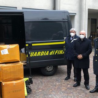 la consegna delle mascherine al Cottolengo