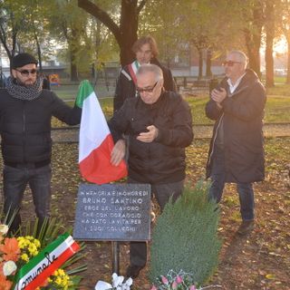 A Nichelino intitolato un giardino a Bruno Santino, &quot;eroe del lavoro&quot; (FOTO)