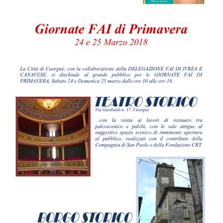 Giornate FAI di Primavera: Cuorgnè mette in mostra i suoi gioielli, a cominciare dal teatro