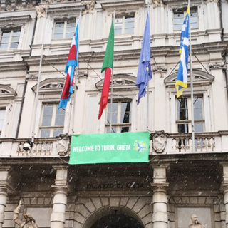 "Welcome Greta", Torino accoglie l'attivista dei Fridays For Future "Welcome Greta", Torino accoglie l'attivista dei Fridays For Future