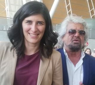 Beppe Grillo, qui con la sindaca Chiara Appendino Beppe Grillo, qui con la sindaca Chiara Appendino