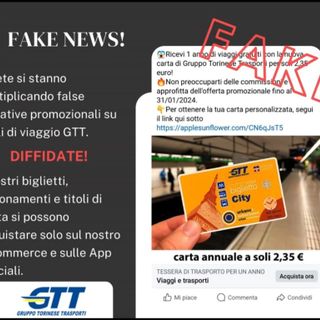 Circola in rete l'ennesima truffa sui biglietti Gtt