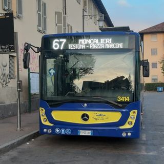 Il capolinea della linea 67 a Moncalieri (foto d'archivio)