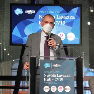Andrea Costa inaugurazione dell'hub vaccinale Lavazza Andrea Costa inaugurazione dell'hub vaccinale Lavazza