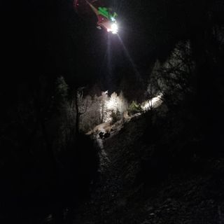 Foto scattata dal personale del Soccorso Alpino della Guardia di Finanza.