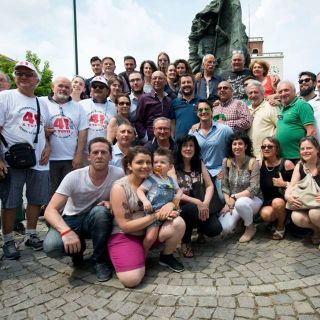 Matteo Salvini durante la sua recente visita a Chivasso
