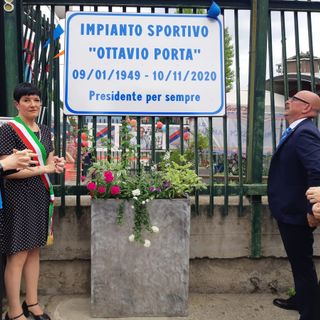 Da oggi l'impianto sportivo di via Monte Ortigara è intitolato a Ottavio Porta