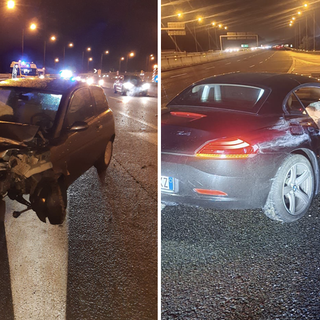 Notte di pioggia nel Torinese, incidenti a raffica: due persone in ospedale e auto distrutte