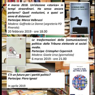 Pinerolo, ciclo di incontri organizzati dal Pd su &quot;Tre libri per ragionar di politica&quot;