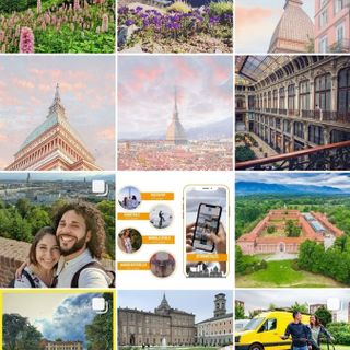 una serie di post su instagram da un account di turismo torino