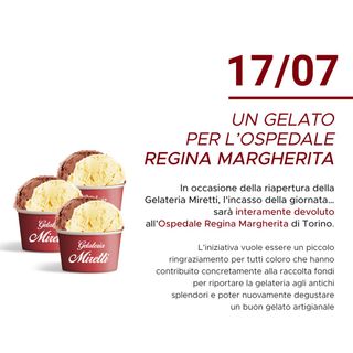 Un gelato per aiutare i piccoli pazienti l'ospedale Regina Margherita